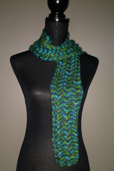 Scarf - Silk Chevron Style