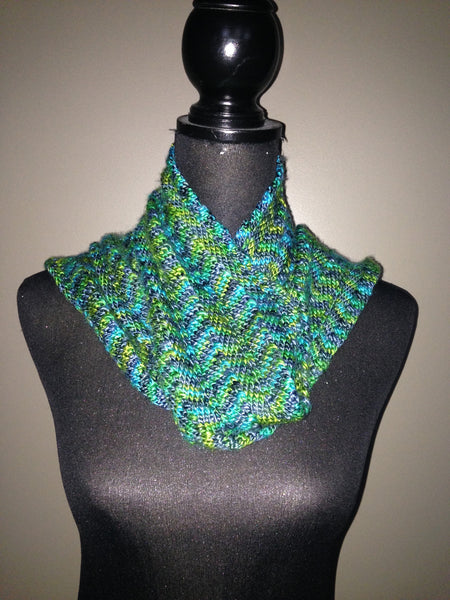 Scarf - Silk Chevron Style